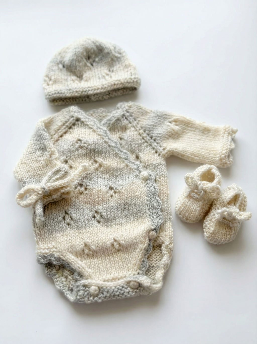 Soft knit newborn clothes for babies, handmade with premium Egyptian cotton – a perfect new born baby gift."

