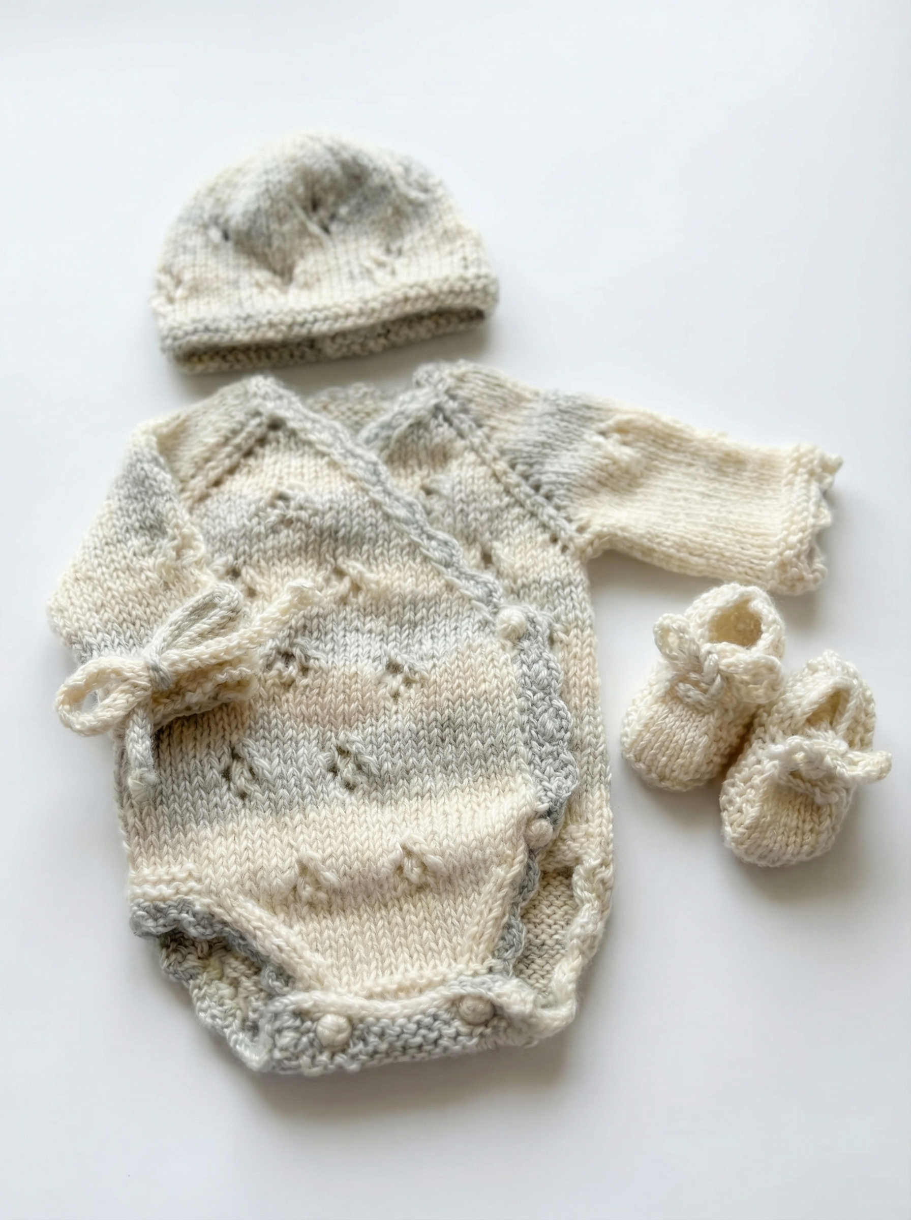 Soft knit newborn clothes for babies, handmade with premium Egyptian cotton – a perfect new born baby gift."

